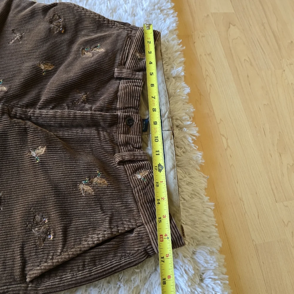 Polo Ralph Lauren Mens 33x30 Brown Corduroy‎ Pants Embroidered Hunters Ducks